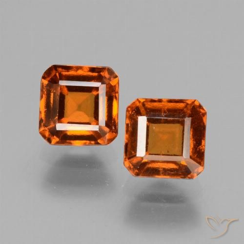2.73ctw Natürlicher tieforange Hessonit-Granat, Smaragdschliff, VS