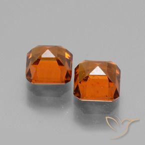 2.73 ct natürliche tieforange Hessonit-Granat-Edelsteine, Oktagonschliff, VS