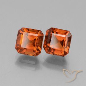 3.35 ct natürliche Dunkelorange Hessonit-Granat-Edelsteine, Oktagonschliff, VS