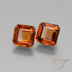 2.69 ct natürliche Mittelorange Hessonit-Granat-Edelsteine, Oktagonschliff, VS
