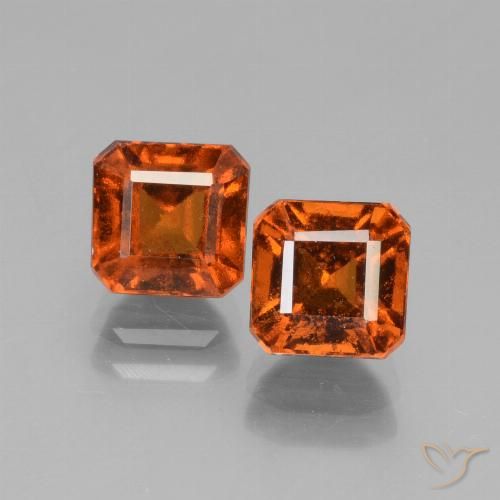 3.56ctw Natürlicher Amber Orange Hessonit-Granat, Smaragdschliff, VS