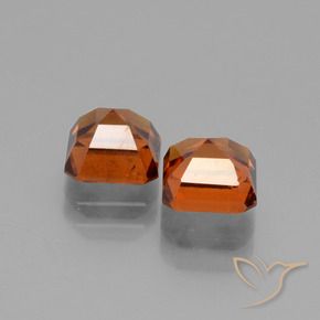 2.90 ct natürliche rötlich-orange Hessonit-Granat-Edelsteine, Oktagonschliff, VS