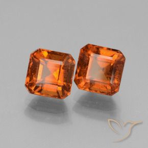 3.40 ct natürliche tieforange Hessonit-Granat-Edelsteine, Oktagonschliff, VS-SI