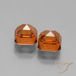 3.40 ct natürliche tieforange Hessonit-Granat-Edelsteine, Oktagonschliff, VS-SI