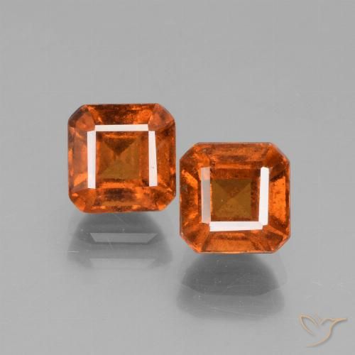 3.23ctw Natürlicher Amber Orange Hessonit-Granat, Smaragdschliff, VS-SI