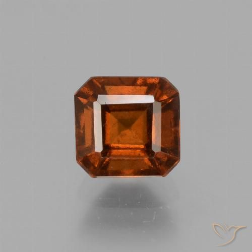 1.73ct Natürlicher tieforange Hessonit-Granat, Smaragdschliff, VS