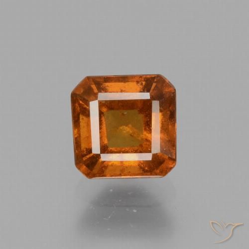 1.80ct Natürlicher Mitteldunkles Orange Hessonit-Granat, Smaragdschliff, VS-SI