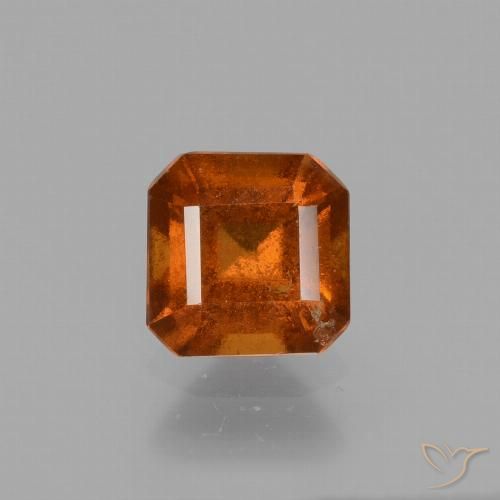 1.48ct Natürlicher Feuerorange Hessonit-Granat, Oktagonschliff, VS-SI, Photo A