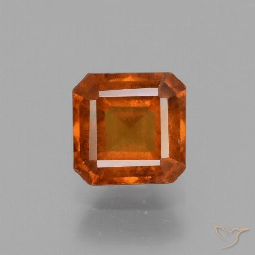 1.97ct Natürlicher Feuerorange Hessonit-Granat, Smaragdschliff, VS