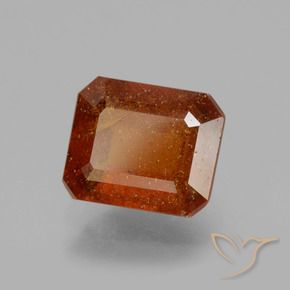 9,17 ctw natürlicher Dunkelorange Hessonit-Granat, Oktagonschliff, VS-SI