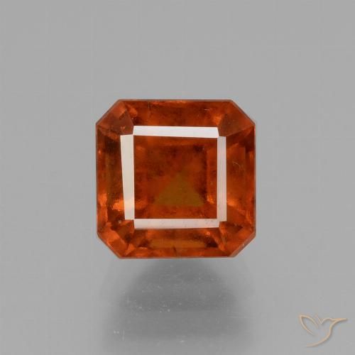2.51ct Natürlicher tieforange Hessonit-Granat, Smaragdschliff, VS-SI