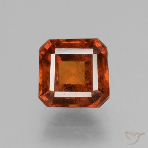 2.57ct Natürlicher Mittelorange Hessonit-Granat, Smaragdschliff, VS-SI