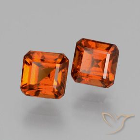 2.42 ct natürliche Dunkelorange Hessonit-Granat-Edelsteine, Oktagonschliff, VS