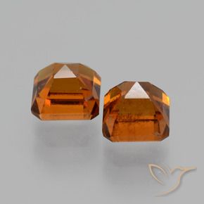 2.42 ct natürliche Dunkelorange Hessonit-Granat-Edelsteine, Oktagonschliff, VS