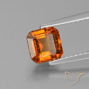 9,17 ctw natürlicher Mitteldunkles Orange Hessonit-Granat, Oktagonschliff, VS-SI