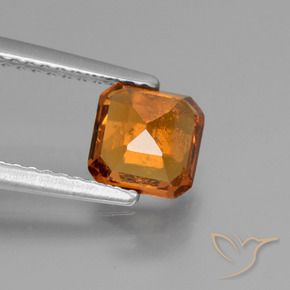 9,17 ctw natürlicher Mitteldunkles Orange Hessonit-Granat, Oktagonschliff, VS-SI