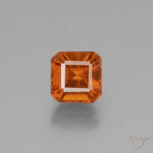 1.56ct Natürlicher Mittelorange Hessonit-Granat, Smaragdschliff, VS