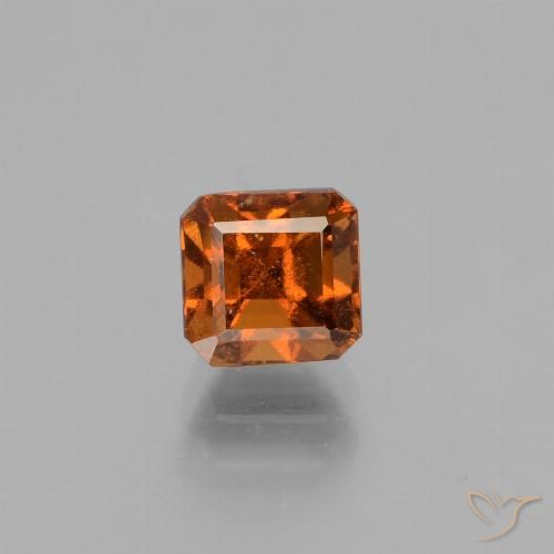 1.41ct Natürlicher tieforange Hessonit-Granat, Smaragdschliff, VS