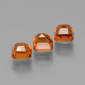 2,46 ct natürliche orangefarbener Hessonit-Edelsteine, Smaragdschliff, VS