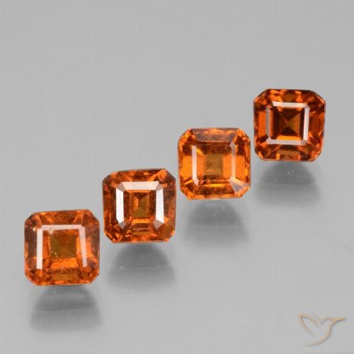 3.59ctw Natürlicher Feuerorange Hessonit-Granat, Smaragdschliff, VS