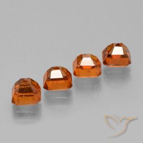 3.59 ct natürliche Feuerorange Hessonit-Granat-Edelsteine, Oktagonschliff, VS