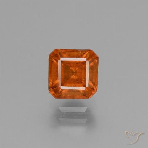 1.50ct Natürlicher Amber Orange Hessonit-Granat, Smaragdschliff, VS