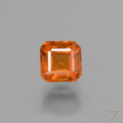 1.67ct Natürlicher tieforange Hessonit-Granat, Smaragdschliff, VS-SI