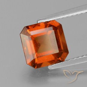 9,17 ctw natürlicher rötlich-orange Hessonit-Granat, Oktagonschliff, VS