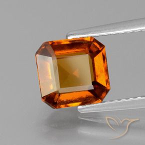 9,17 ctw natürlicher rötlich-orange Hessonit-Granat, Oktagonschliff, VS-SI