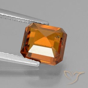 9,17 ctw natürlicher rötlich-orange Hessonit-Granat, Oktagonschliff, VS-SI