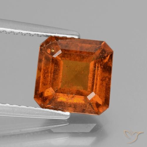2.83ct Natürlicher rötlich-orange Hessonit-Granat, Smaragdschliff, VS-SI