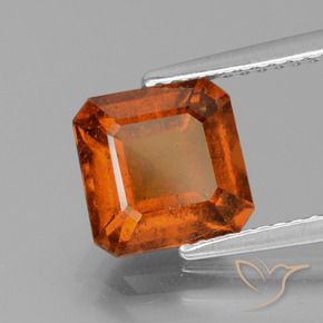 9,17 ctw natürlicher rötlich-orange Hessonit-Granat, Oktagonschliff, VS-SI