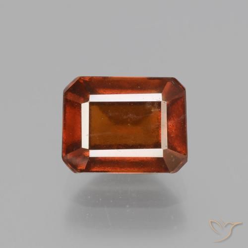 2.50ct Natürlicher tieforange Hessonit-Granat, Smaragdschliff, VS-SI