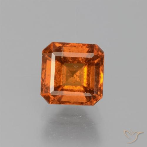 1.64ct Natürlicher rötlich-orange Hessonit-Granat, Smaragdschliff, VS