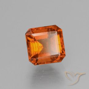 9,17 ctw natürlicher rötlich-orange Hessonit-Granat, Oktagonschliff, VS