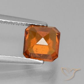 9,17 ctw natürlicher rötlich-orange Hessonit-Granat, Oktagonschliff, VS