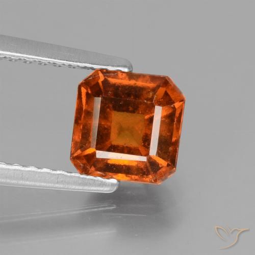 1.53ct Natürlicher Amber Orange Hessonit-Granat, Smaragdschliff, VS