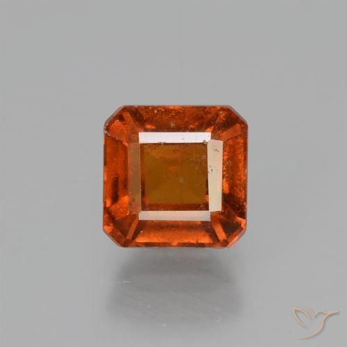 1.70ct Natürlicher Feuerorange Hessonit-Granat, Smaragdschliff, VS-SI