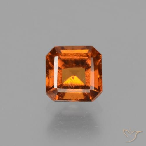 0.92ct Natürlicher rötlich-orange Hessonit-Granat, Smaragdschliff, VS