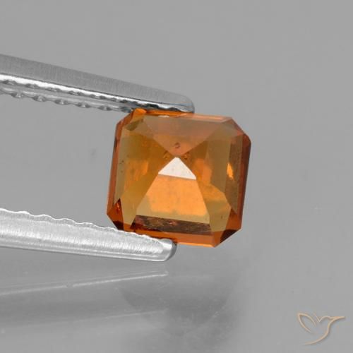 9,17 ctw natürlicher rötlich-orange Hessonit-Granat, Oktagonschliff, VS