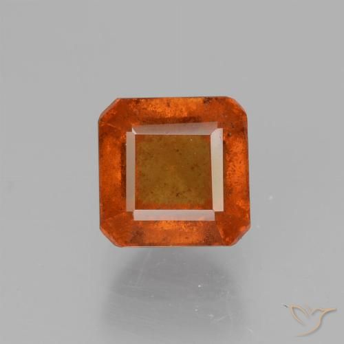 1.78ct Natürlicher Mittelorange Hessonit-Granat, Smaragdschliff, VS-SI
