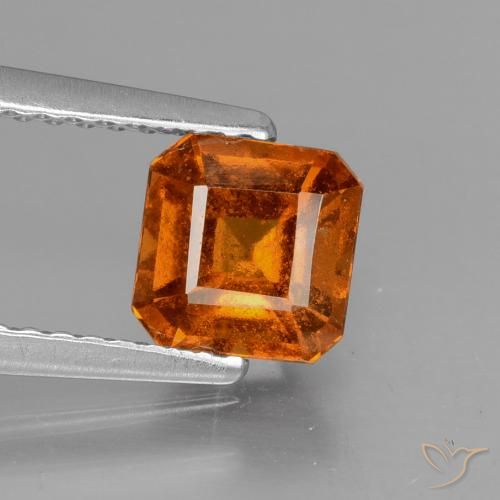 1.29ct Natürlicher Amber Orange Hessonit-Granat, Smaragdschliff, VS
