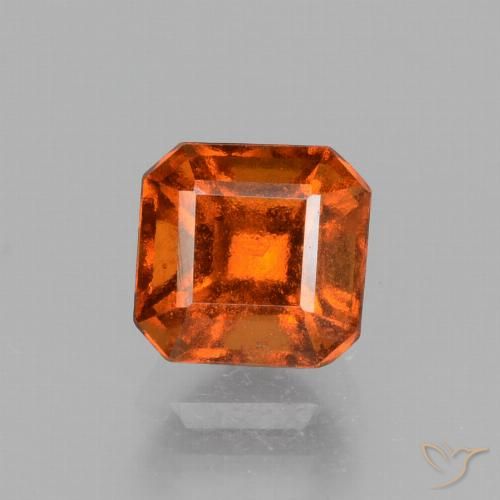 1.52ct Natürlicher Amber Orange Hessonit-Granat, Smaragdschliff, VS