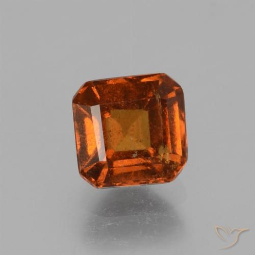 1.60ct Natürlicher Mittelorange Hessonit-Granat, Oktagonschliff, VS-SI, Photo A