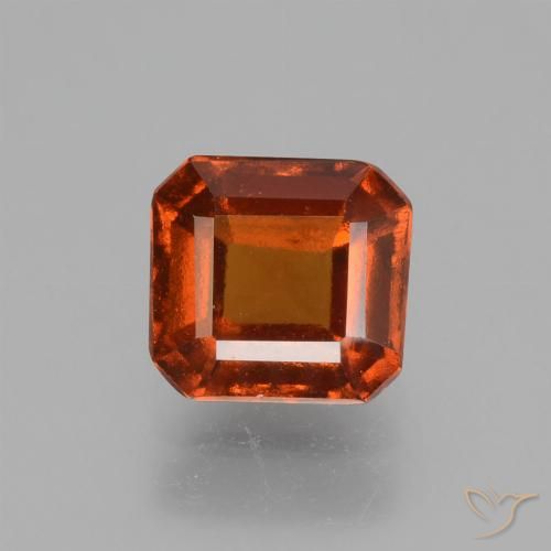 1.52ct Natürlicher Amber Orange Hessonit-Granat, Smaragdschliff, VS