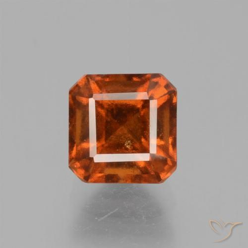 1.67ct Natürlicher Amber Orange Hessonit-Granat, Smaragdschliff, VS