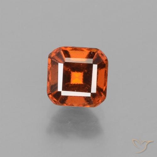 1.36ct Natürlicher Amber Orange Hessonit-Granat, Smaragdschliff, VS