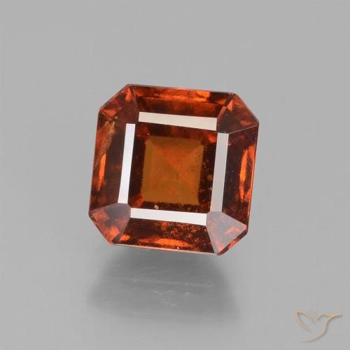 2.18ct Natürlicher Amber Orange Hessonit-Granat, Smaragdschliff, VS-SI