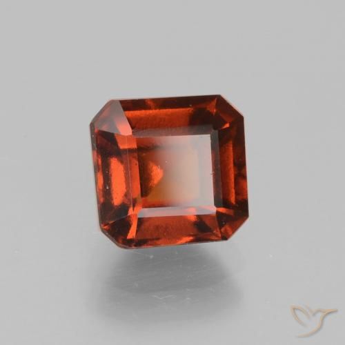 9,17 ctw natürlicher tiefrötlich-orange Hessonit-Granat, Oktagonschliff, VS