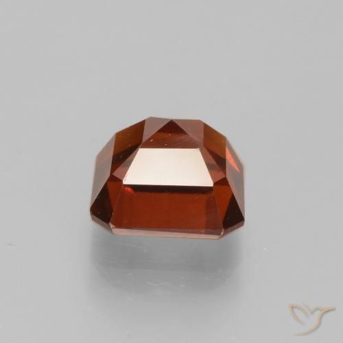 9,17 ctw natürlicher tiefrötlich-orange Hessonit-Granat, Oktagonschliff, VS